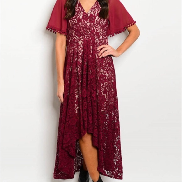 🎉 HP! 🎉 HIGH LOW LACE DRESS - Picture 2 of 3